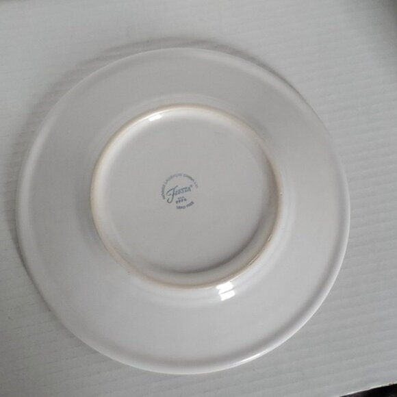 Fiestaware Fiesta Fall Leaves Acorn Ceramic 9" Luncheon Plate Classic Rim White - Picture 10 of 16